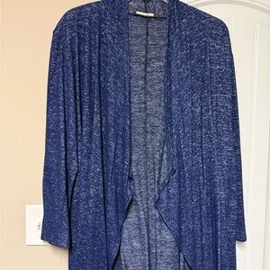 Cozy Blue Open Front Cardigan
